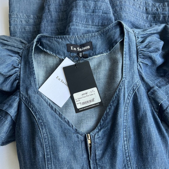 En Saison Pixie Mini Dress in Denim Size XS NWT - Picture 3 of 7